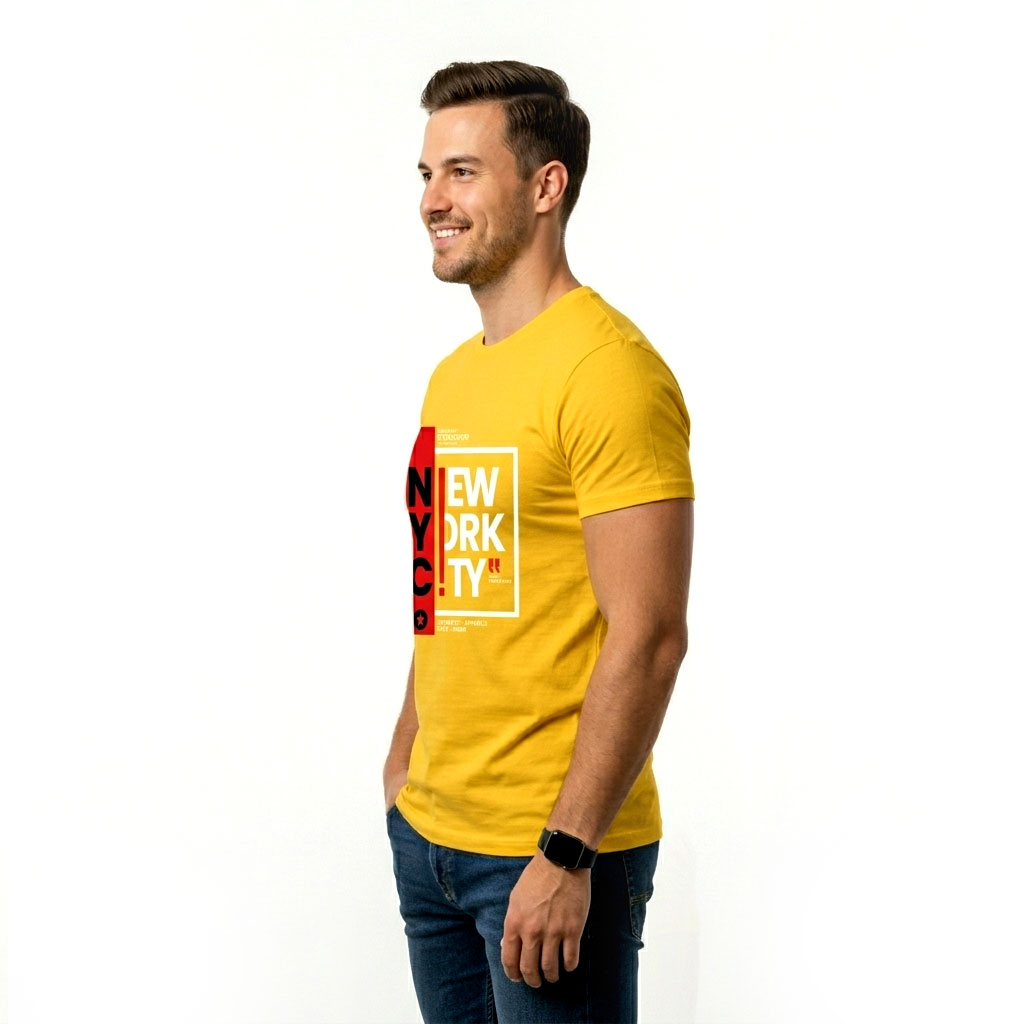 NYC New York City Graphic Yellow T-Shirt – Urban Street Style Tee
