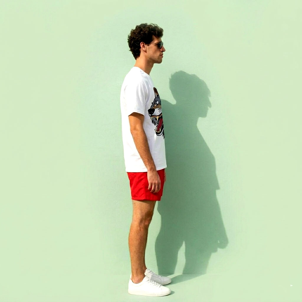 Beast Wolf Graphic T-Shirt – White