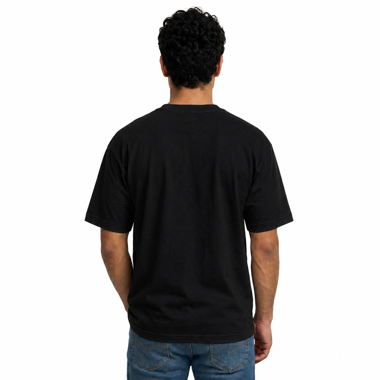 Men’s Black “Call Me From Hell” Skull Graphic T-Shirt – Oversized Cotton Streetwear Tee