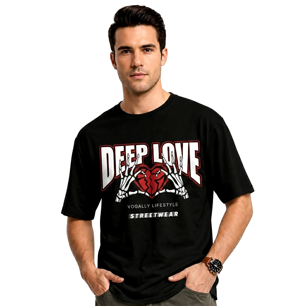 Deep Love Oversized Graphic T-Shirt for Men