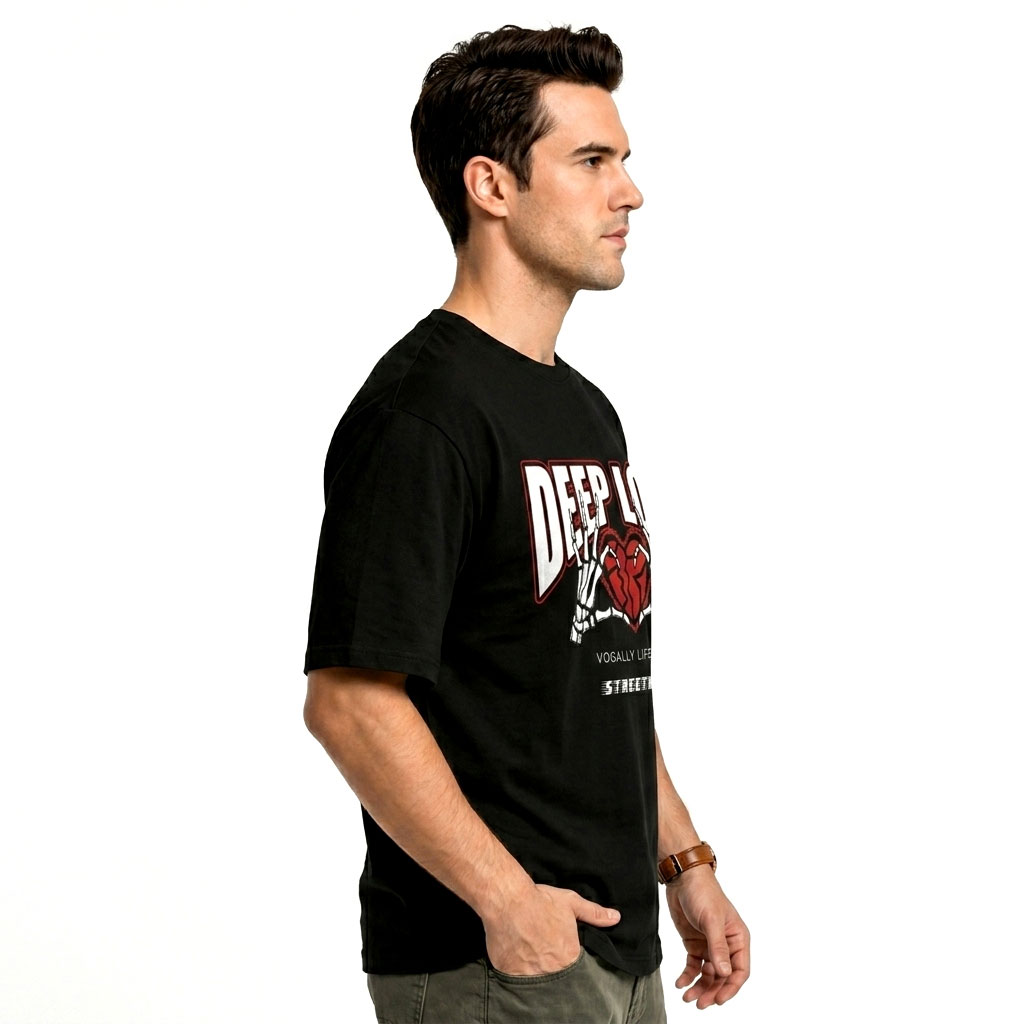 Deep Love Oversized Graphic T-Shirt for Men