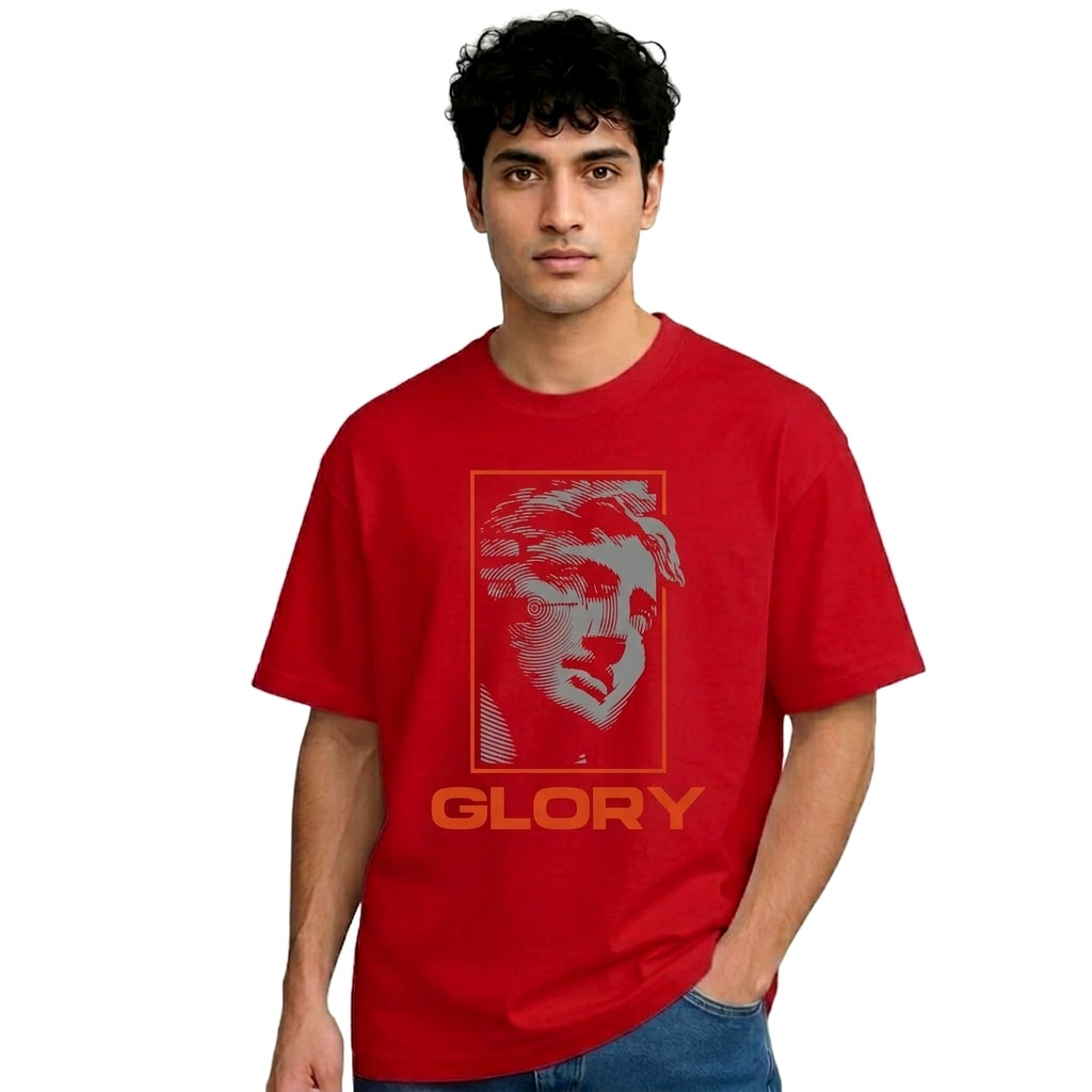 Glory Classic Art Graphic T-Shirt for Men – Red